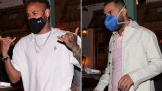 Gil do Vigor e Neymar Júnior se encontram em jantar com famosos em SP
