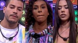 BBB22: Arthur, Lina e Larissa formam sexto paredão triplo