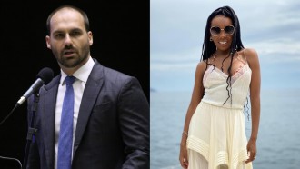 Eduardo Bolsonaro critica Thelma por viagem e vencedora do BBB 20 rebate