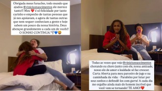 Aline agradece e comemora permanência de Vinícius no BBB 25