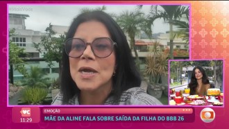 Aline Campos se emociona com mensagem da mãe após deixar o BBB 26: 'Rainha'