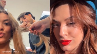 Beatriz Reis muda o visual e pergunta: 'Será que eu fico ruiva?'