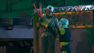 Brothers brincam em tirolesa em Festa do BBB 24