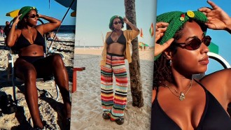 Fora do BBB 25, Thamiris curte dia de praia no Rio Janeiro