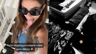 Key Alves mostra preparativo para viagem para o México