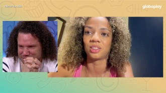 Maycon tem crise de choro ao rever a esposa no Bate-Papo BBB