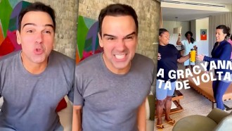 Tadeu Schmidt dubla reação de Camilla na dinâmica do Freeze