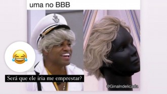 Tina reage à peruca de Cezar Black e grava vídeo exclusivo