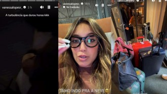 Vanessa Lopes relata sufoco durante voo para Madri