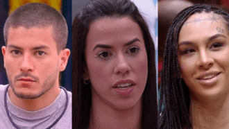 Enquete BBB22: Arthur, Larissa e Linn estão no paredão; vote em quem você quer que saia!