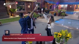 Lucas e Hari voltam à sede depois da roça e celebram vaga na final