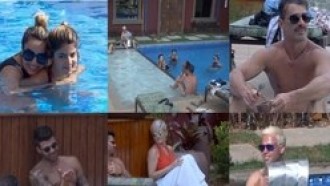 Peões caem na piscina e curtem dia de sol em A Fazenda 11