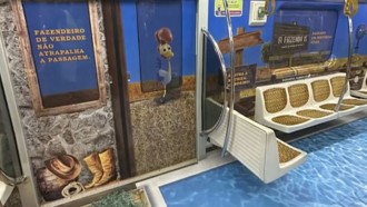 Metrô de SP entra no clima de A Fazenda 15