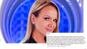 Apresentadora Eliana, testa positivo para COVID 19 - ‘’Fiquei sem chão, triste e surpresa’’