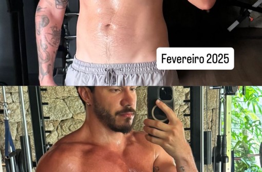 Eliezer mostra antes e depois após processo de emagrecimento