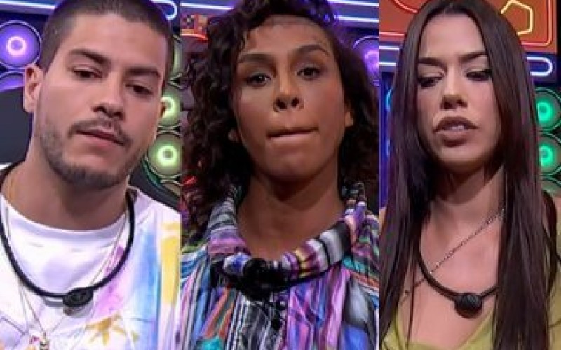 BBB22: Arthur, Lina e Larissa formam sexto paredão triplo