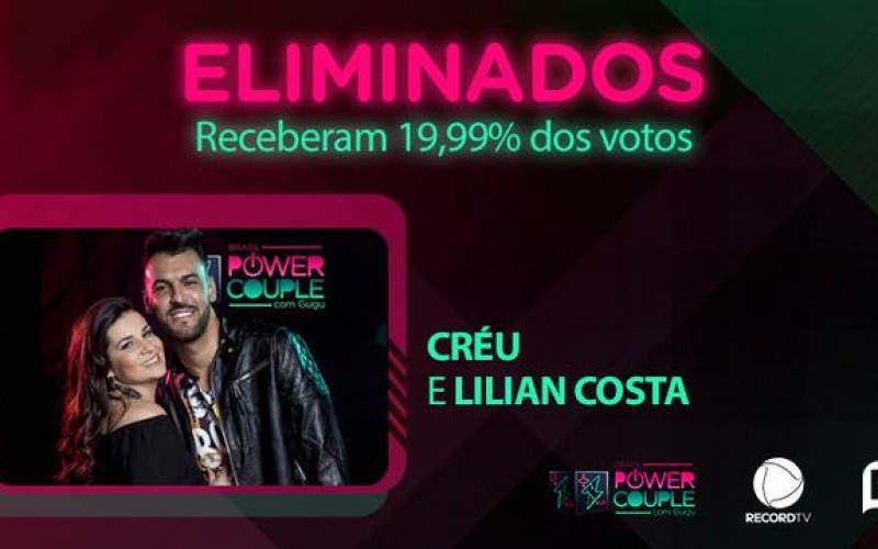 Créu e Lilian são eliminados do Power Couple Brasil