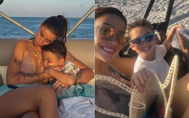 Bianca Andrade se derrete em fotos com o filho no Ano Novo: 