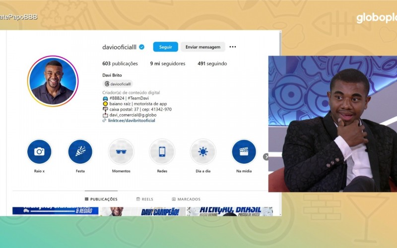 Campeão, Davi bate nove milhões de seguidores e 