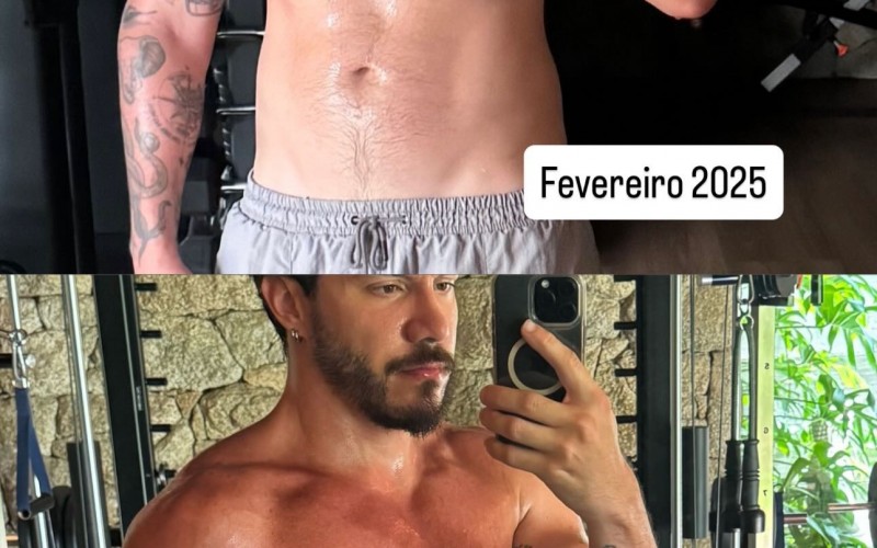 Eliezer mostra antes e depois após processo de emagrecimento