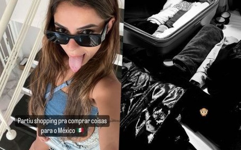 Key Alves mostra preparativo para viagem para o México