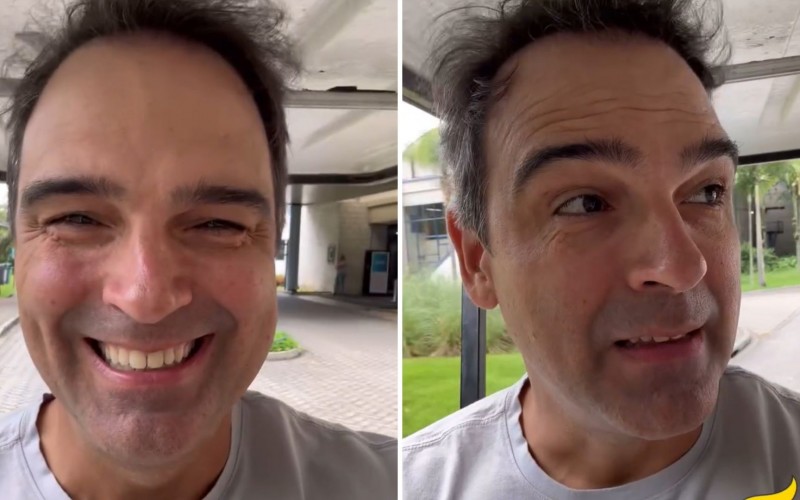 Tadeu Schmidt visita a casa do BBB 25 pela primeira vez